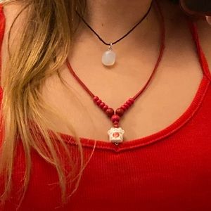Handmade Adjustable Red necklace ♥️